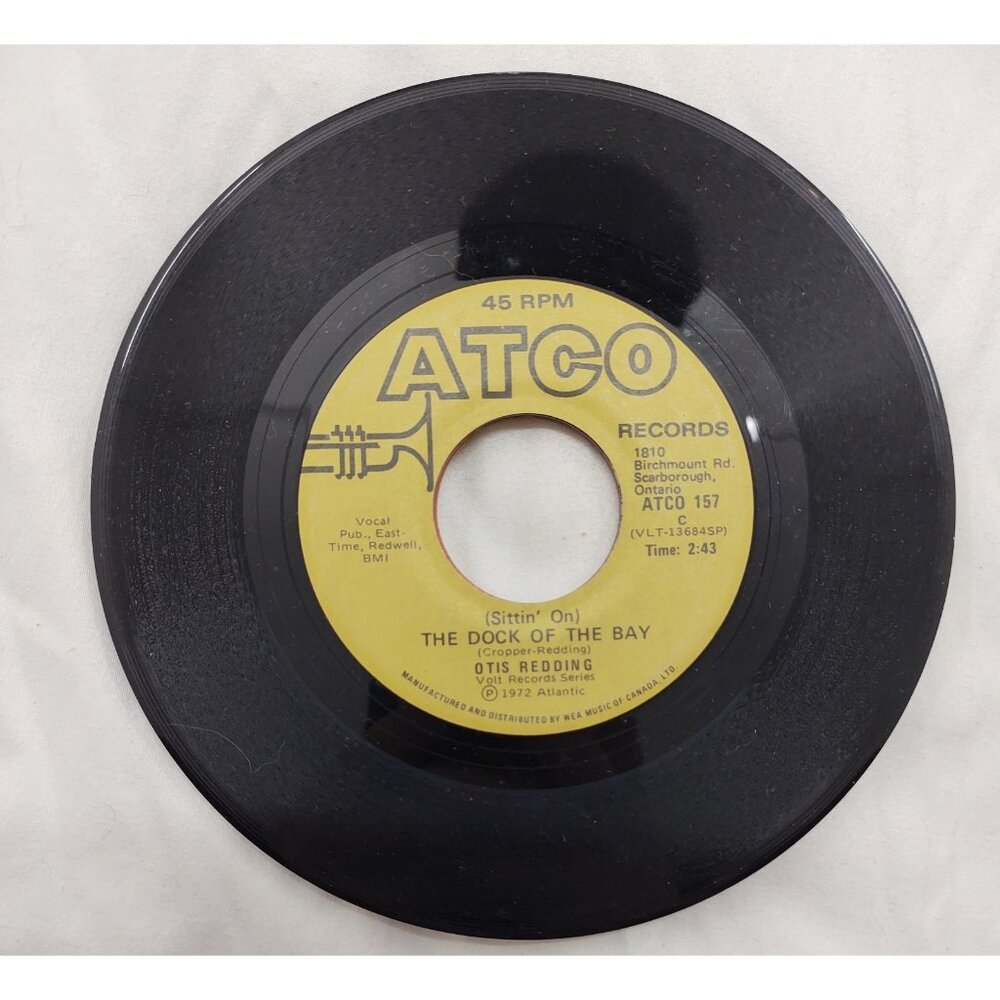 Otis Redding – (Sittin’ On) The Dock Of The Bay 7” ATCO 157 Canada 1972